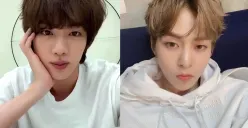 Seokjin BTS dan Xiumin EXO, member yang kerap dikira maknae ketimbang hyung. (Sumber : Instagram @jin @e_xiu_o)