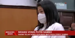 Sidang putusan Putri Candrawathi. (Sumber : Screenshot YouTube KompasTV)