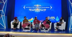 Acara diskusi pada Pameran UMKM Gayeng 2023 di Hotel Tentrem Semarang.