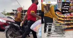 Ibu-ibu di Sulsel menolak bayar belanjaan di minimarket, beralasan sudah bayar pajak. (Sumber : Instagram @video_medsos)