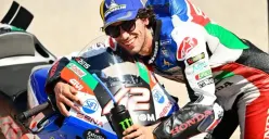 Pebalap LCR Honda, Alex Rins, naik podium pada MotoGP Amerika Serikat 2023, Senin (17/4/2023? (Sumber : motogp.com)