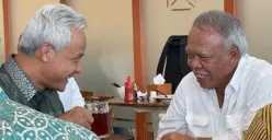 Gubernur Jawa Tengah, Ganjar Pranowo, dan Menteri PUPR, Basuki Hadimuljono. (Sumber : Instagram @ganjar_pranowo)