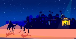 Ilustrasi malam takbiran pada zaman Nabi (Sumber : freepik)