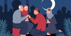 Ilustrasi mengucapkan selamat lebaran Idul Fitri. (Sumber : Freepik)