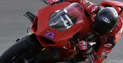 Pebalap Ducati, Enea Bastianini, menyelesaikan 10 putaran di Sirkuit Misano jelang MotoGP Spanyol 2023. (Sumber : Twitter @ducaticorse)