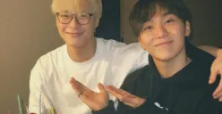 Seungkwan SEVENTEEN dan Moonbin ASTRO. (Sumber : instagram/pledis_boos)