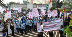 Demo karyawan pada Hari Buruh tahun lalu (Sumber : Twitter)