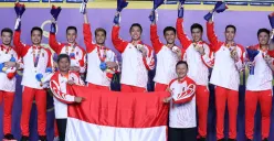 Tim bulu tangkis Indonesia saat meraih medali emas SEA Games 2019 (Sumber : Twitter)
