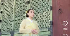 Ayu Ting Ting pakai hanbok. (Sumber : Instagram/ayutingting92)