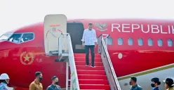 Presiden Jokowi tiba di Lampung, Jumat (5/5/2023). (Sumber : Instagram @jokowi)