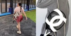 Nagita Slavina gunakan raket dan sarung raket dari Chanel seharga Rp 124 juta. (Sumber : ebay)