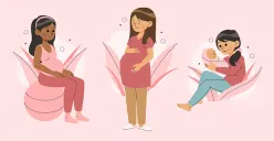 Ilustrasi kehamilan hingga kelahiran bayi. Mitos makan telur ayam kampung mentah agar kuat melahirkan normal, simak penjelasan Dokter Keven. (Sumber : Freepik)