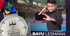 Atlet pencak silat Indonesia, Bayu Lesmana mendapat perak usai diduga mengalami tindakan curang dari tuan rumah. (Sumber : Twitter/Kemenpora RI)