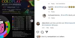 Ngakak brutal! begini komentar warganet setelah tahu ada harga tiket konser Coldplay Rp 11 Juta (Sumber : instagram PK Entertainment)