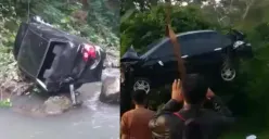 Insiden Mobil Terbang di Klaten, Pria 65 Tahun sedang Belajar Menyetir Berakhir Jatuh ke Jurang Sungai