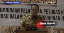 Arinal Djunaidi Gubernur Lampung minta wartawan matikan rekaman, menyusul dirinya selalu viral di media sosial (Sumber : Tangkapan layar YouTube Kompas TV)