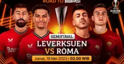 Leverkusen vs Roma, Semifinal Europa League 2022/2023 (Sumber : tangkapan layar Vidio)