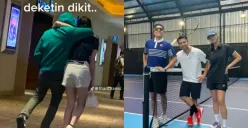 Akun ini spill kedekatan Desta dengan sosok wanita berinisial G yang diduga Gege Elisa (Sumber : Kolase Twitter @999o7i, Tiktok @thanthanss)