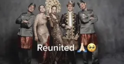 Foto Desta dan Natasha Rizki di pernikahan Enzy Storia. (Sumber : TikTok)