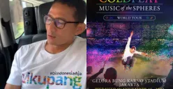Momen Sandiaga Uno gagal war tiket konser Coldplay (Sumber : instagram @sandiuno/ @pkentertainment)
