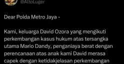 Mario Dandy 3 Bulan Tak Kunjung Disidang, Keluarga David Ozora Sarankan Hal Ini ke Polda Metro Jaya :Jadikan Duta...