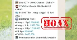 Mulai beredar info hoax penjualan tiket Timnas Indonesia vs Argentina (Sumber : instagram)