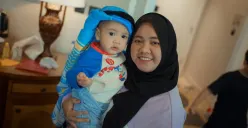 Pengasuh Rafathar, Lala, dan putra bungsu Raffi dan Nagita, Rayyanza. (Sumber : Instagram @shela_lala96)