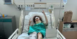 Aktris Angela Lee mengalami kecelakaan di Tol Solo-Semarang, Jumat malam, 26 Mei 2023. (Sumber : Instagram @angelalee87)