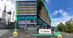 SMP Athirah Makassar, lokasi jatuhnya Basman dari lantai 8 gedung sekolah. (Sumber : Facebook Nursuci Sulva)