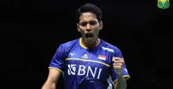 Wakil Indonesia, Chico Aura Dwi Wardoyo, setelah menang di babak 32 besar Thailand Open 2023, Rabu 31 Mei 2023. (Sumber : PBSI)