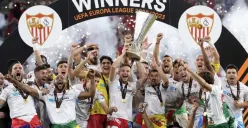 Sevilla berhasil menjags catatan spesial klub Spanyol di final kompetisi Eropa sejak musim 2001/2002. (Sumber : Twitter)