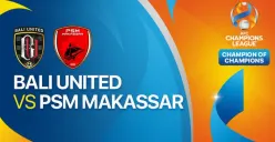Bali United vs PSM Makassar, play-off Liga Champions Asia (Sumber : tangkapan layar Vidio)