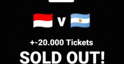 Penjualan tiket nonton Timnas Indonesia vs Argentina hari kedua ludes dalam 3 menit (Sumber : Instagram)