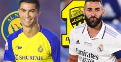 Karim Benzema yang resmi pindah ke Liga Arab Saudi, langsung menyaingi Cristiano Ronaldo dalam hal gaji (Sumber : Twitter @sportkeeda)