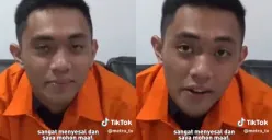 Momen Mario Dandy meminta maaf kepada David Ozora dengan ekspresi senyam-senyum. (Sumber : TikTok @metro_tv)