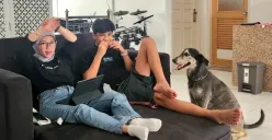 David Ozora bersama dengan pengacaranya, Mellisa Anggraini. (Sumber : Twitter @seeksixsuck)