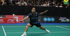 Anthony Ginting kalahkan wakil Hong Kong, Ng Kah Long Angus, di babak pertama Singapore Open 2023, Rabu 7 Juni 2023. (Sumber : PBSI)