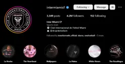 Gara-Gara Lionel Messi, akun Instagram Inter Miami mengalami peningkatan jumlah pengikut (Sumber : Instagram)