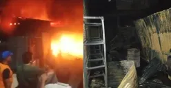 Bengkel dan gudang tiner di Banyumanik, Semarang, ludes terbakar dilalap si jago merah, Kamis malam 8 Juni 2023. (Sumber : Instagram @babacan_smg)