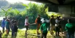 Penemuan mayat bayi di sungai bawah Jembatan Soekarno Hatta (Jembatan Citarum), Gayamsari, Semarang, Jumat 9 Juni 2023. (Sumber : Instagram @teamelang_hebatsemarang)