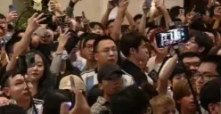 Fans di China menyerbu hotel tempat pemain Argentina menginap (Sumber : Twitter)