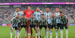 Timnas Argentina saat melawan Australia (Sumber : Instagram @leomessi)