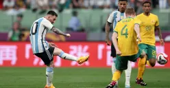 Lionel Messi menjadi bintang lapangan dalam laga Timnas Argentina vs Australia (Sumber : Twitter)