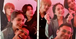 Raffi Ahmad dan Nagita Slavina bertemu Hendery dan Yangyang WayV di SM Entertainment Korea. (Sumber : Instagram @raffinagita1717)
