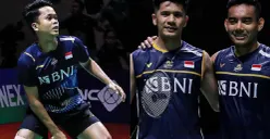 Enam wakil Indonesia akan tanding di babak 32 besar hari pertama Denmark Open 2023, Selasa 17 Oktober 2023. (Sumber : PBSI)