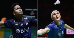 Final Indonesia Open 2023: Anthony Ginting vs Viktor Axelsen. (Sumber : PBSI)