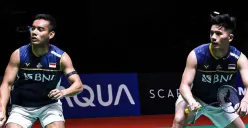 Pram/Yere kalah dari wakil Malaysia di semifinal Indonesia Open 2023, Sabtu 17 Juni 2023. (Sumber : PBSI)