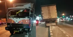 Kecelakaan truk fuso di Jalan Yos Sudarso Kota Semarang, diduga sopir mabuk, Sabtu 17 Juni 2023 malam. (Sumber : Instagram @infokriminalsemarang)