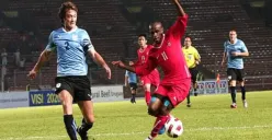 Timnas Indonesia saat menghadapi Uruguay tahun 2010 (Sumber : Twitter)