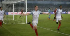 Phil Foden saat tampil bersama Timnas Inggris U-17 di Piala Dunia U-17 2017 (Sumber : Twitter)